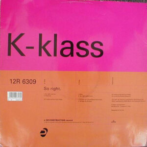K-Klass - So Right - Album Cover