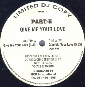 Part-E - Give Me Your Love - Album Cover