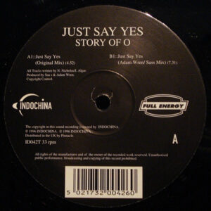 Story Of O - Just Say Yes - Album Cover