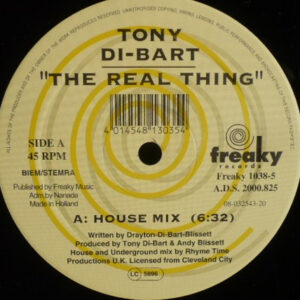 Tony Di Bart - The Real Thing - Album Cover
